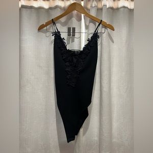 Pretty Little Thing Black Lace Bodysuit